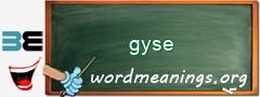 WordMeaning blackboard for gyse